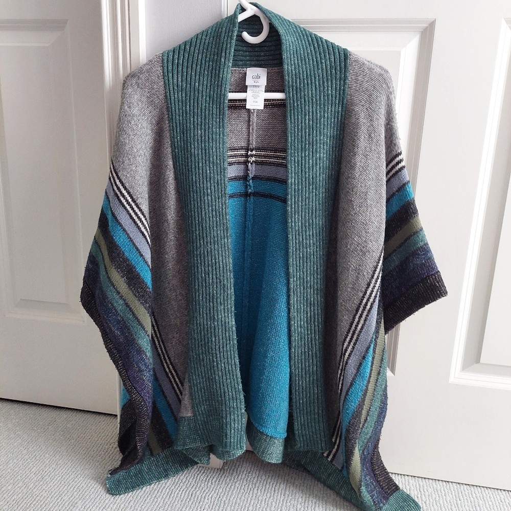 Cabi Convertible Button Shawl/Shrug/Poncho Sweater